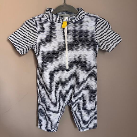 Toobydoo Striped Evie Sun Suit 3-6 Months One Piece UV Protection Bathing Suit - Picture 1 of 6